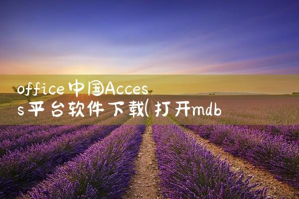 office中国Access平台软件下载