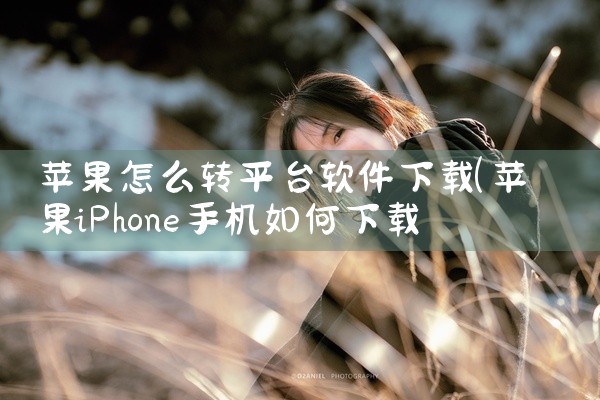 苹果怎么转平台软件下载