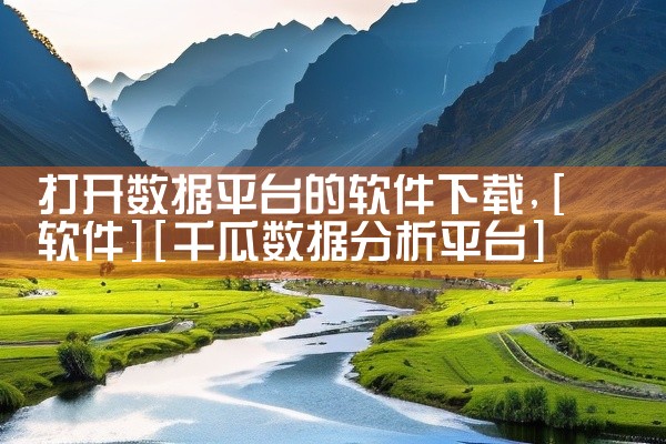 打开数据平台的软件下载